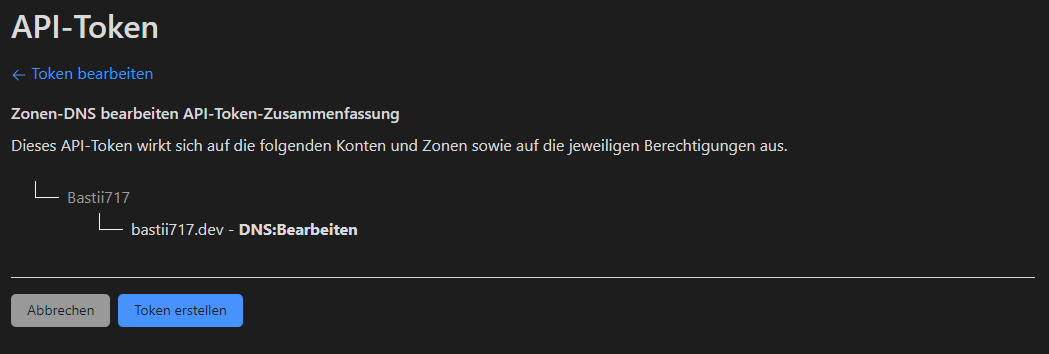 Zusammenfassung API-Token