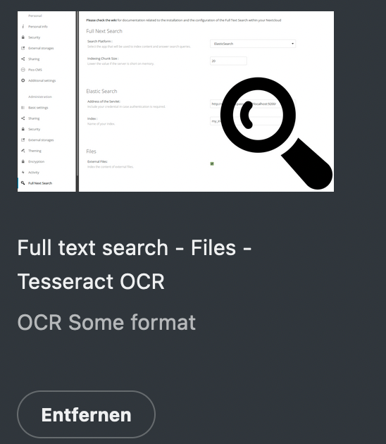 Volltextsuche Tesseract